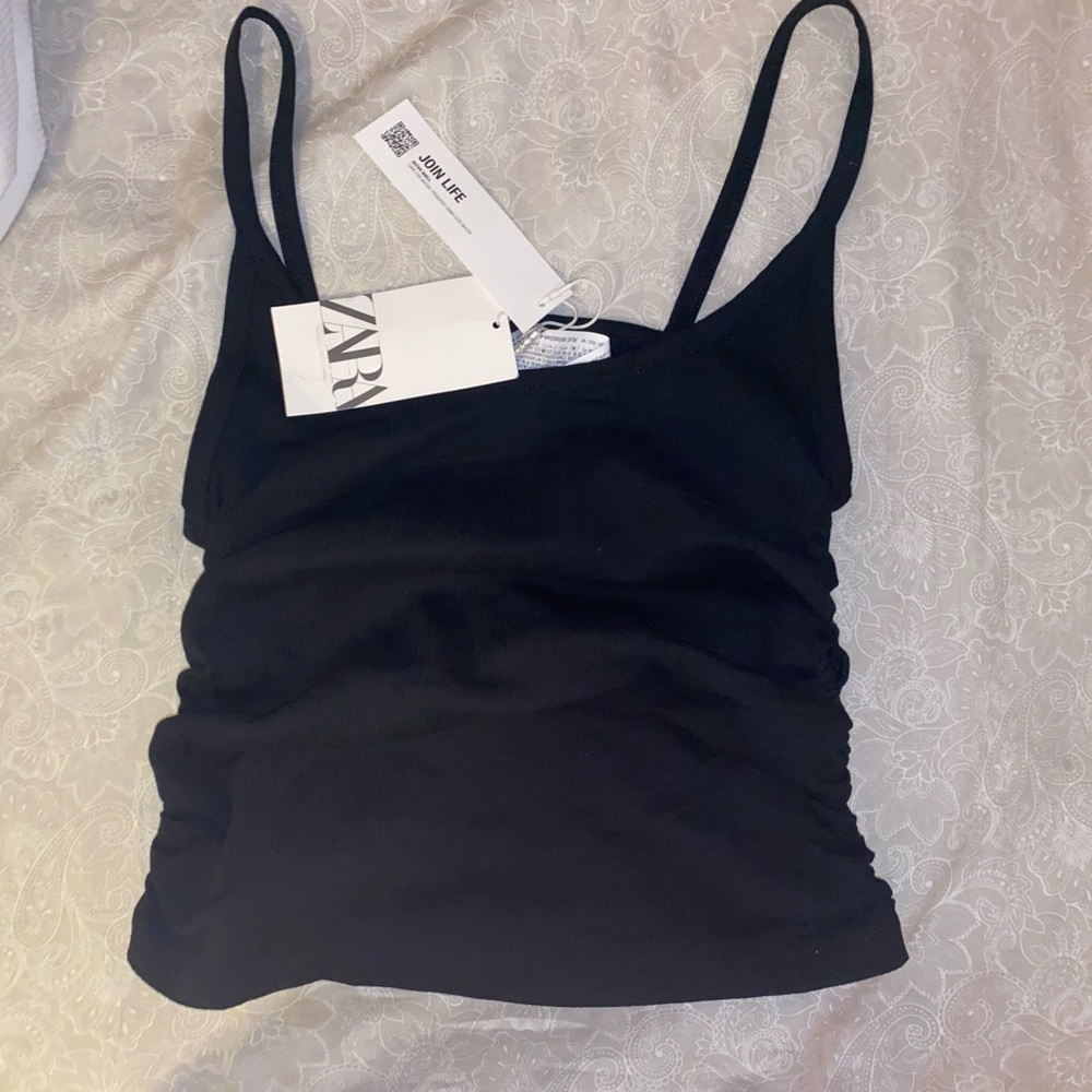 *last chance*ZARA Ruched Tank NWT